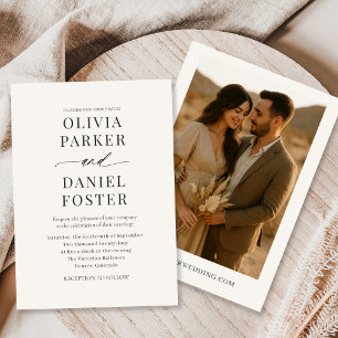 Invitación Elegante Boda de fotografía Minimalista del Boho
