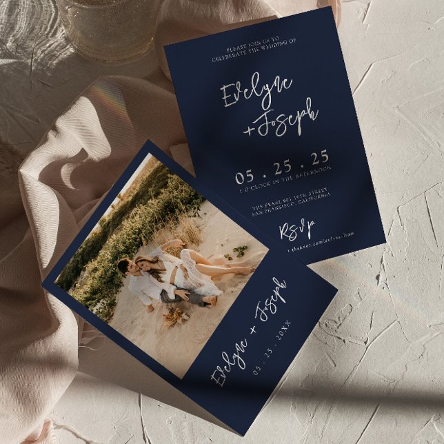 Invitación Elegante Boda de fotografía Minimalista-moderno de (Subido por el creador)