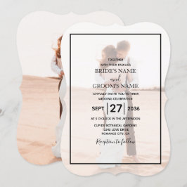 Invitación Elegante Boda de fotografía Minimalista simple