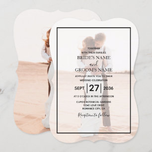 Invitación Elegante Boda de fotografía Minimalista simple