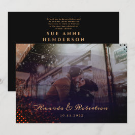 Invitación Elegante Boda de fotografía ondulado y ondulante e