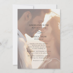 Invitación Elegante Boda de fotografía romántico moderno