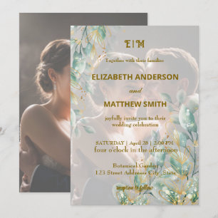 Invitación Elegante boda de fotografía rústico minimalista y 