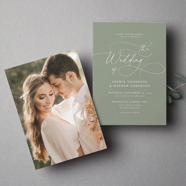 Invitación Elegante Boda de fotografías de estilo Minimalista (Subido por el creador)