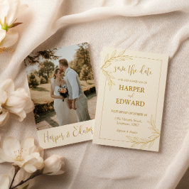 Invitación Elegante Boda de fotografías de guiones clásicos