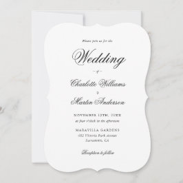Invitación Elegante Boda de fotografías en blanco y negro