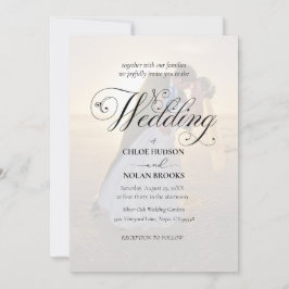 Invitación Elegante Boda de fotografías en blanco y negro