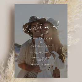 Invitación Elegante Boda de fotografías en blanco y negro