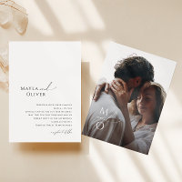 Elegante Boda de fotografías en monograma con escr