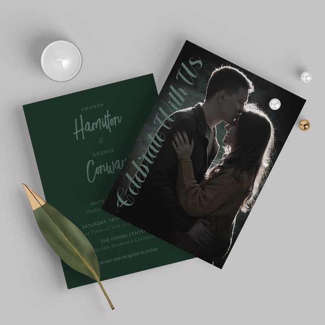 Invitación Elegante Boda de fotografías rusticas de color ver (Subido por el creador)