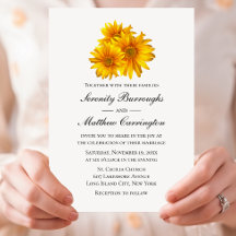 Elegante Boda de girasol floral amarillo