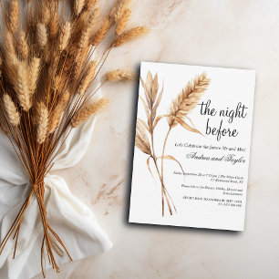 Invitación Elegante Boda de Grass Pampas Cena