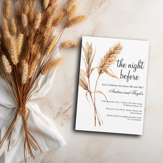Invitación Elegante Boda de Grass Pampas Cena (Subido por el creador)