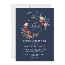 Elegante Boda de guirnaldas florales azules de la 