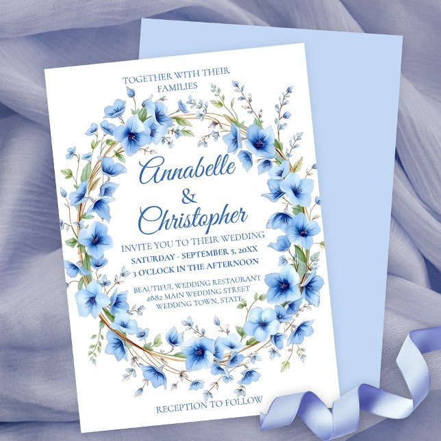 Invitación Elegante Boda de guirnaldas románticas florales az (Subido por el creador)