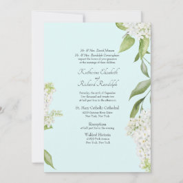 Invitación Elegante Boda de Hydrangea Blanca Seafoam