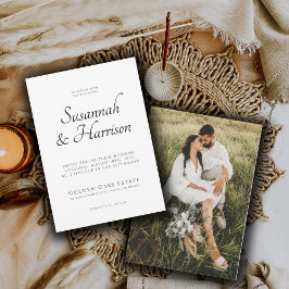 Invitación Elegante Boda de imágenes manuscritas