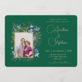 Invitación Elegante Boda de Invierno con Follaje Invernal