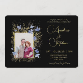 Invitación Elegante Boda de Invierno con Follaje Invernal