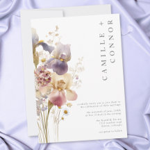 Elegante Boda de Jardín con Acuarela de Iris Púrpu