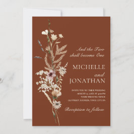 Invitación Elegante Boda de la Biblia Cristiana Floral de Flo