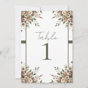 Invitación Elegante Boda de la esquina de la floral verde oli