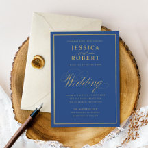 Elegante Boda de la frontera dorada de la Marina O