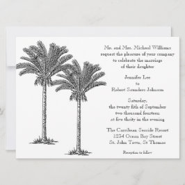 Invitación Elegante Boda de la Isla Tropical Palm Tree Formal