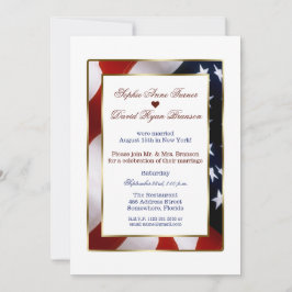Invitación Elegante Boda de la noche de la bandera de los Est