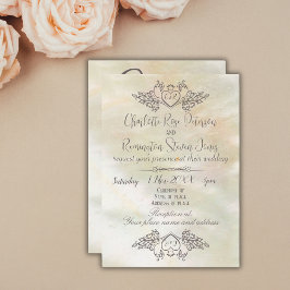 Invitación Elegante Boda de la Perla Madre de Perla