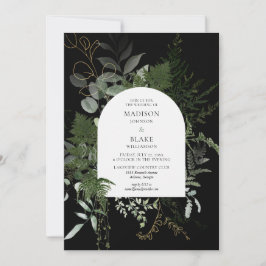 Invitación Elegante Boda de la vegetación de los bosques salv