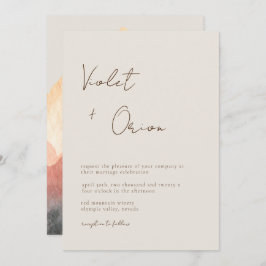 Invitación Elegante Boda de las montañas manuscritas