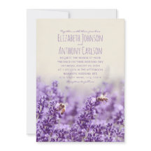 Elegante Boda de Lavanda Botánica Rústica Floral