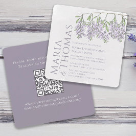 Invitación Elegante Boda de Lavanda Wisteria Personalizado
