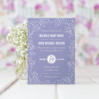 Elegante Boda de Lilac Periwinkle de Respiración d
