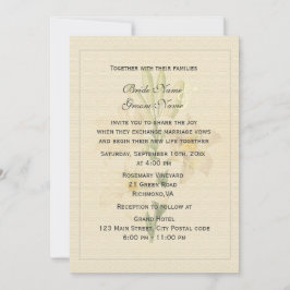 Invitación Elegante boda de lirio blanco botánico