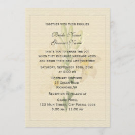 Invitación Elegante boda de lirio blanco botánico