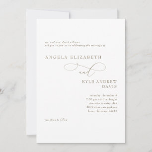 Invitación Elegante Boda de los Padres de la Novia en Blanco