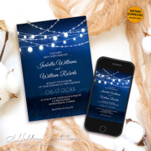 Elegante Boda de Luces de Cuerda de Plata y Noche