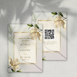 Invitación Elegante boda de Magnolia Oriental Salven la fecha