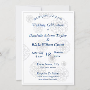 Invitación Elegante Boda de Mandala de la Armada de Ilusión y