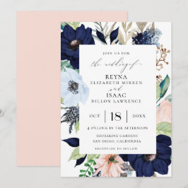Invitación Elegante Boda de marco floral