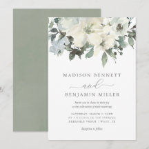 Elegante Boda de marfil y vegetación floral sabros