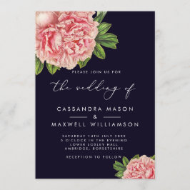 Invitación Elegante Boda de Marina y Peones Rosa