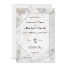 Elegante Boda de mármol blanco y negro dorado