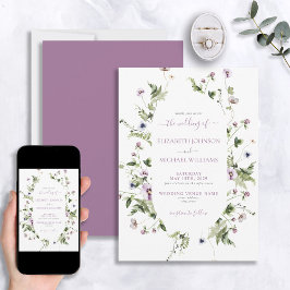 Invitación Elegante Boda de Meadow Whimsical Wildflowers