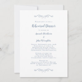 Invitación Elegante Boda de Moda azul turquesa cena