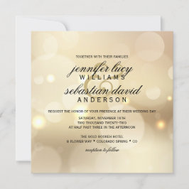 Invitación Elegante Boda de Moda de luz de boquilla dorada