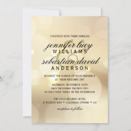 Invitación Elegante Boda de Moda de luz de boquilla dorada