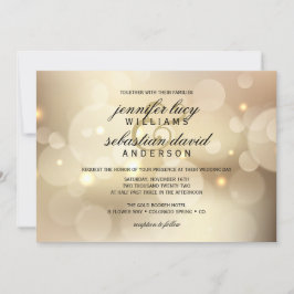 Invitación Elegante Boda de Moda de luz de boquilla dorada